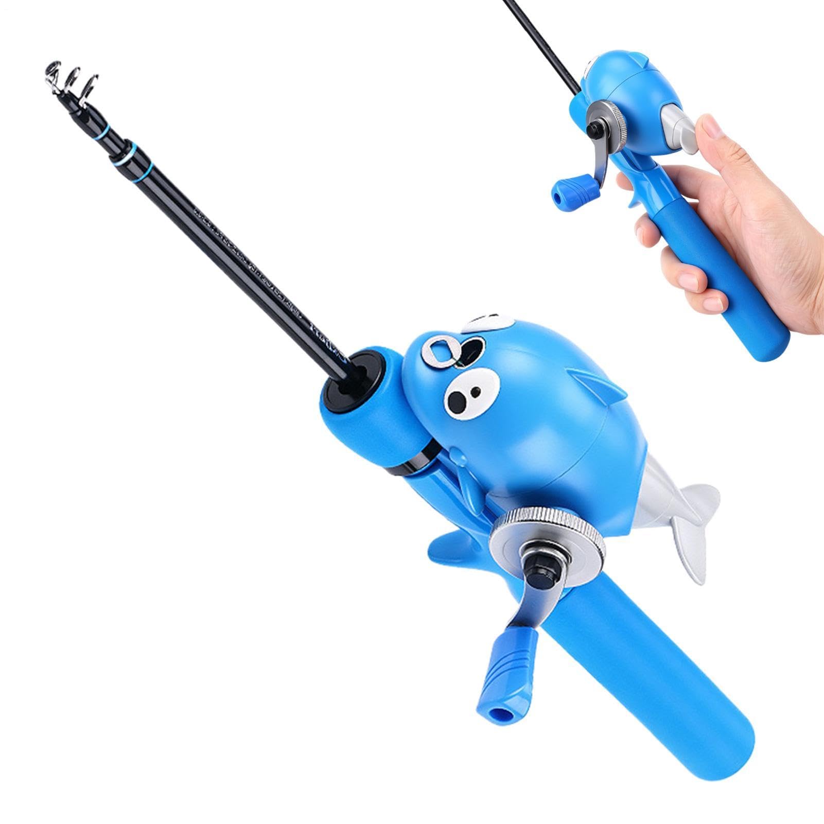Canne À Pêche Enfant Télescopique avec poignée antidérapante Portable