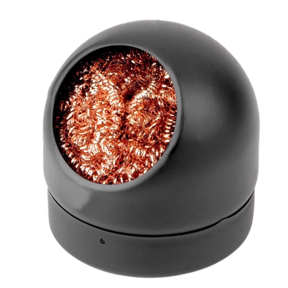 MMOBIEL Soldering Tip Iron Cleaner, Solder Tip Cleaning Wire and Metal Brass Holder Station