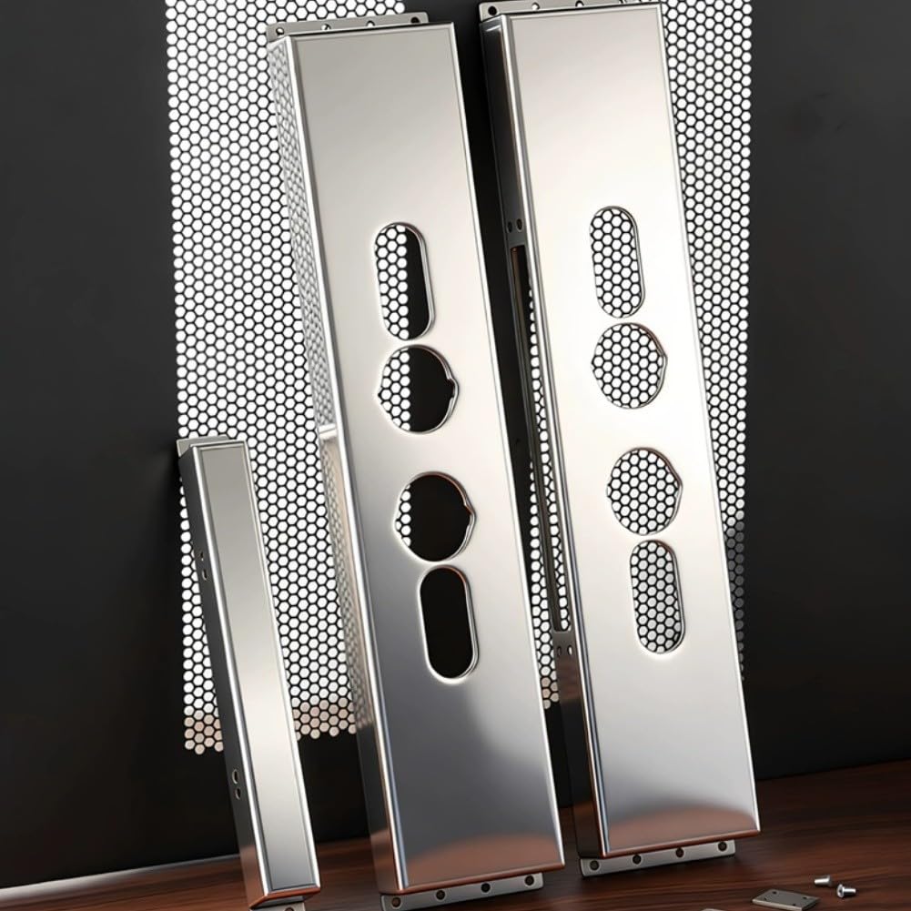 Boîte de verrouillage en acier inoxydable, plaque de renfort de porte, boîte de gâche réglable, mise à niveau de sécurité robuste pour vieilles portes, convient pour gaucher et droitier, kit