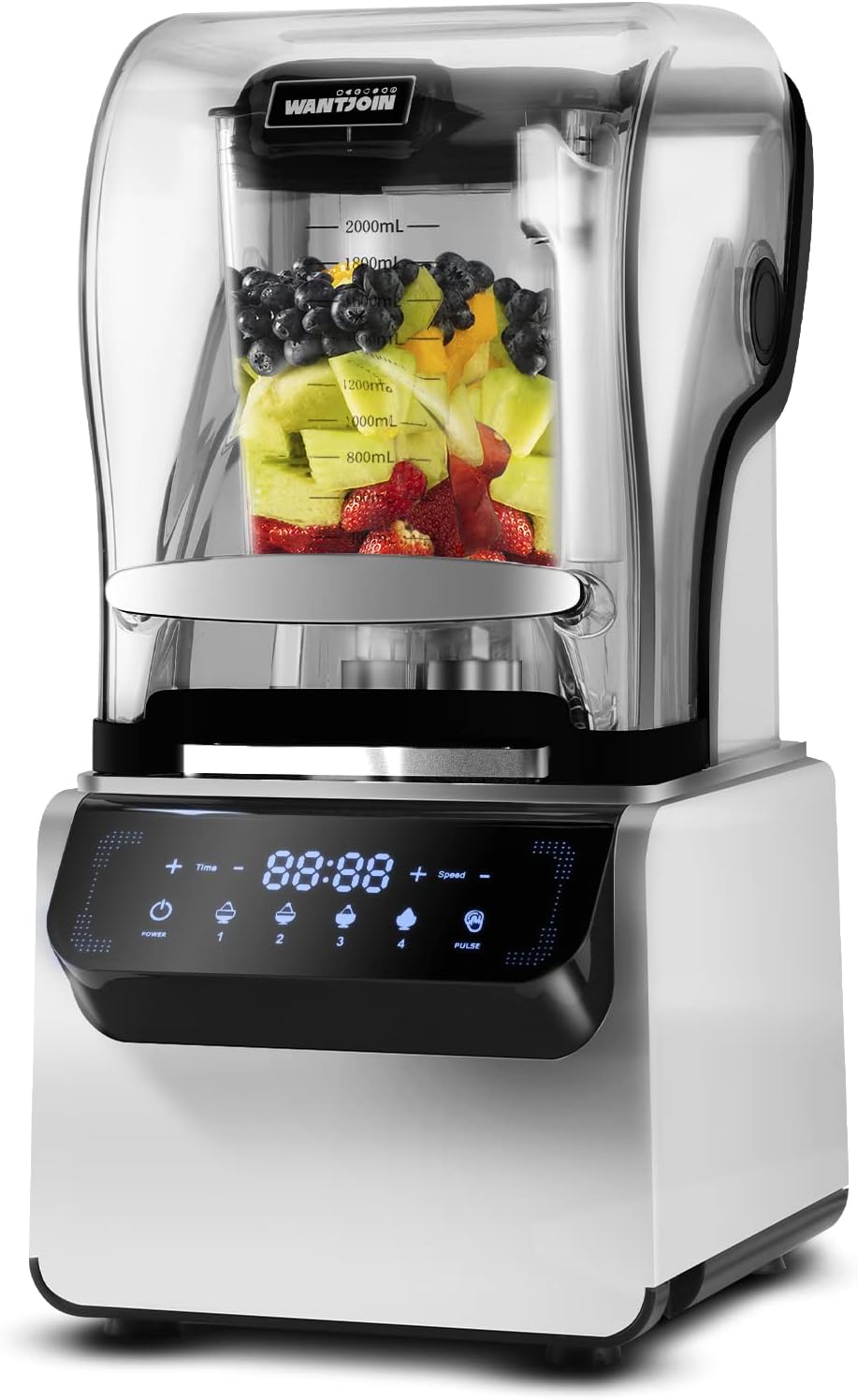 WantJoin Soundproof Quiet blender Commercial blender Digital display Programmed Strong Industrial blender for ice crushing,smoothie,grinding