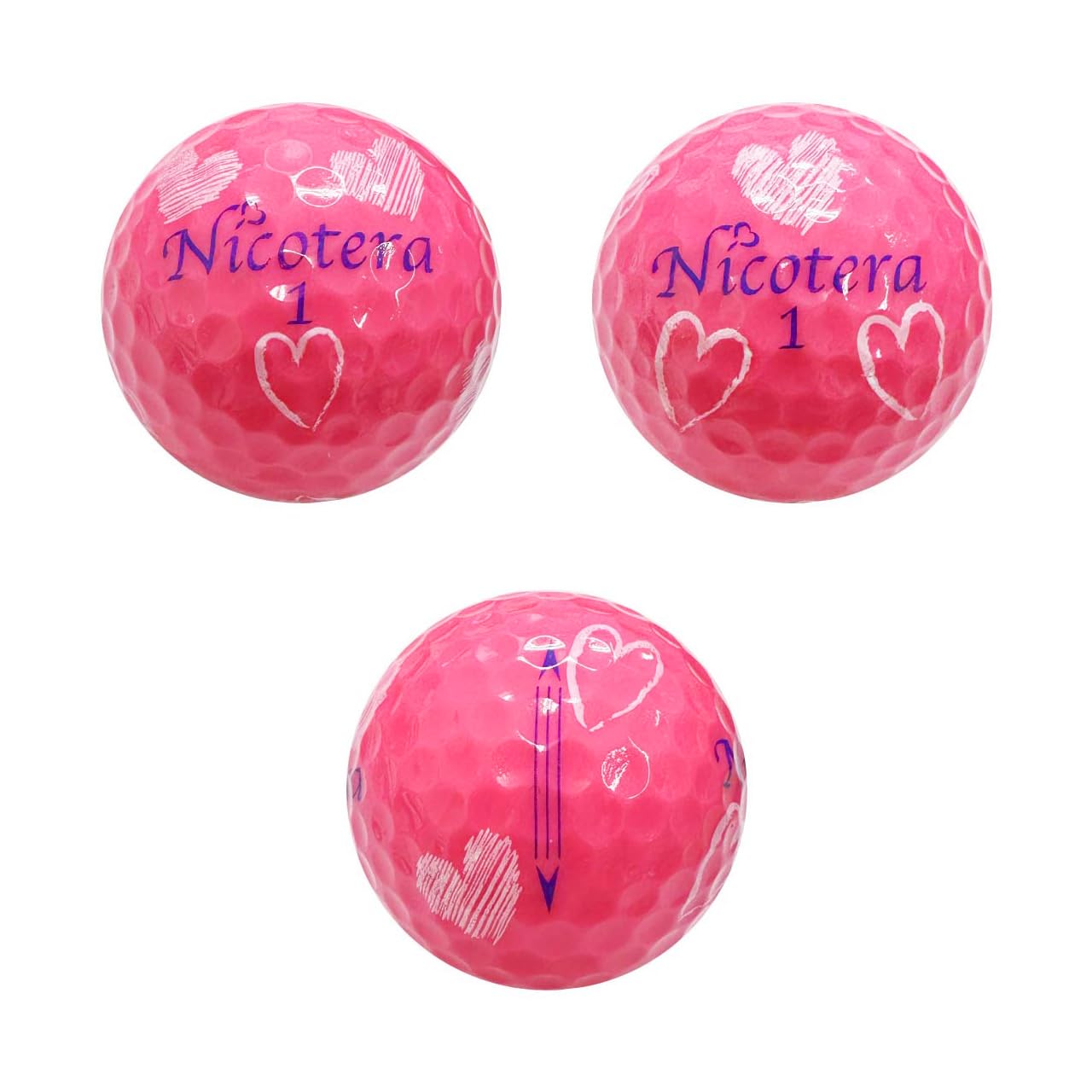 Amazon.co.jp: レザックス(LEZAX) Nicotera レディース ゴルフボール 6