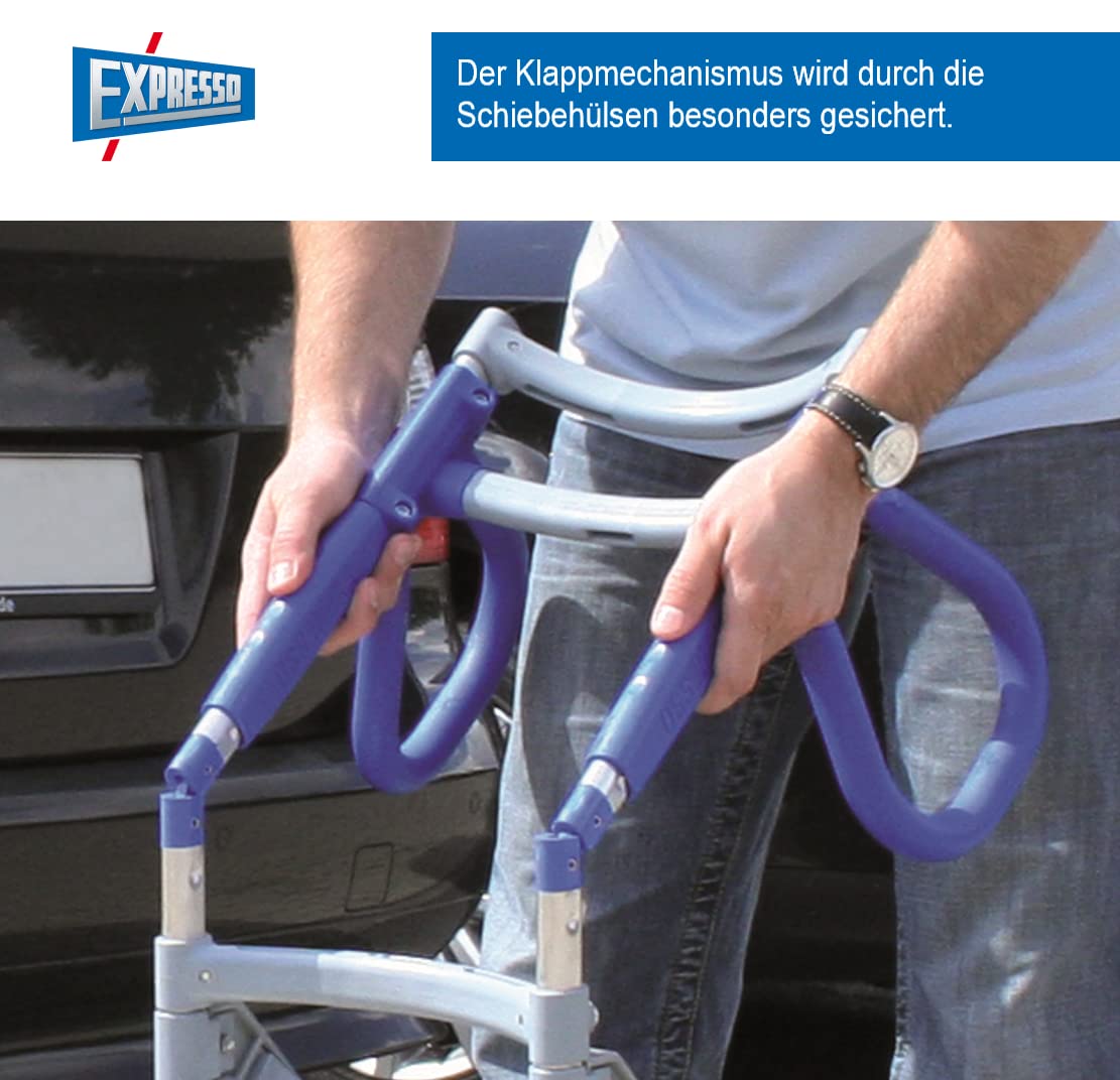 Vollmontierte EXPRESSO Alu Profi- Sackkarre klappbar AE27185142 / 120kg / pannensichere Räder/Schaufel L 24,5 x B 22 cm