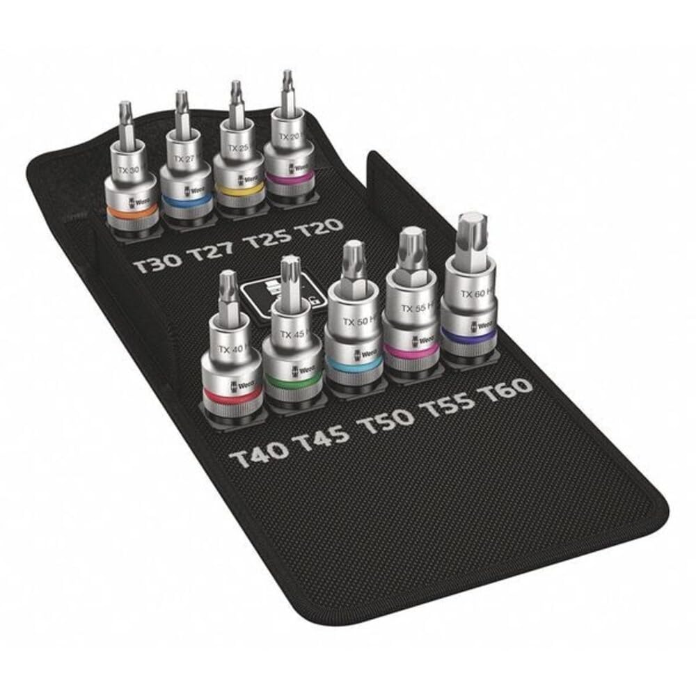 Wera 8767 C TORX® HF 1 Zyklop zestaw nasadek bitowych, napęd 1/5.1 cm, 9 szt., 05004202001