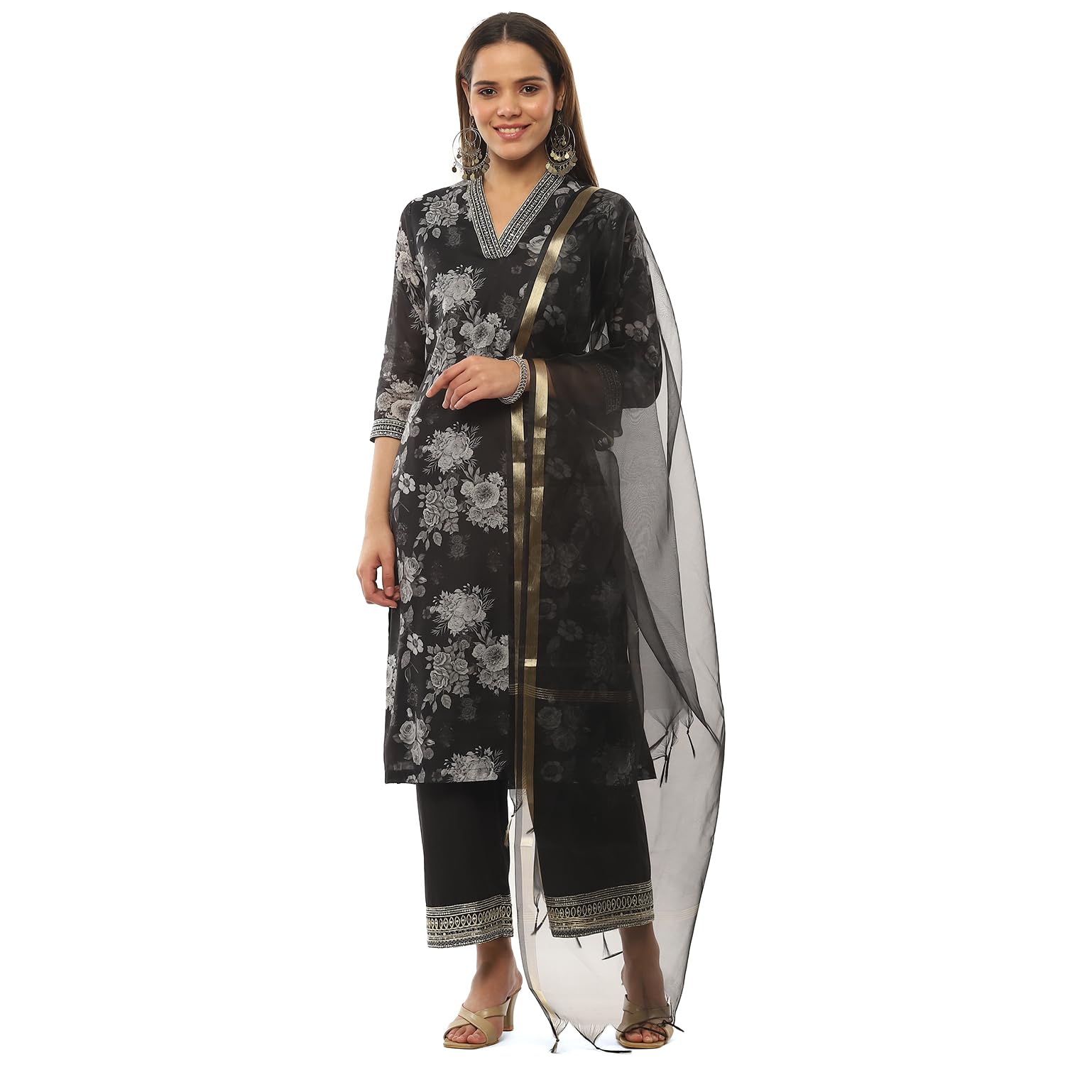 biba Women Polyester Straight Suit Set-picture-29