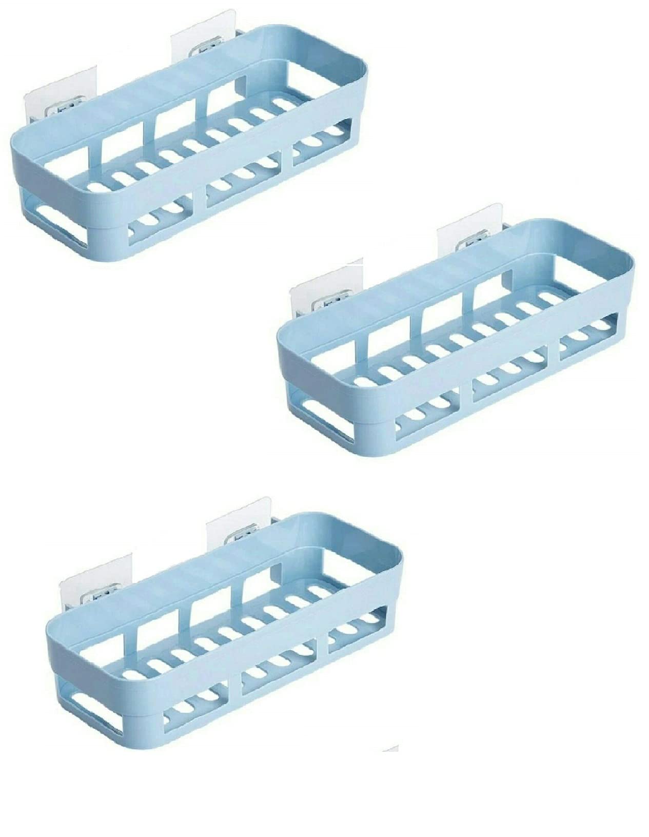 EBOFAB 3PCS Wall Mounted Kitchen Bathroom Shelf Storage Self Adhesive Rack Bathroom Storage Rack(Multicolour) (B09DSMFWJR) Amazon Price History, Amazon Price Tracker