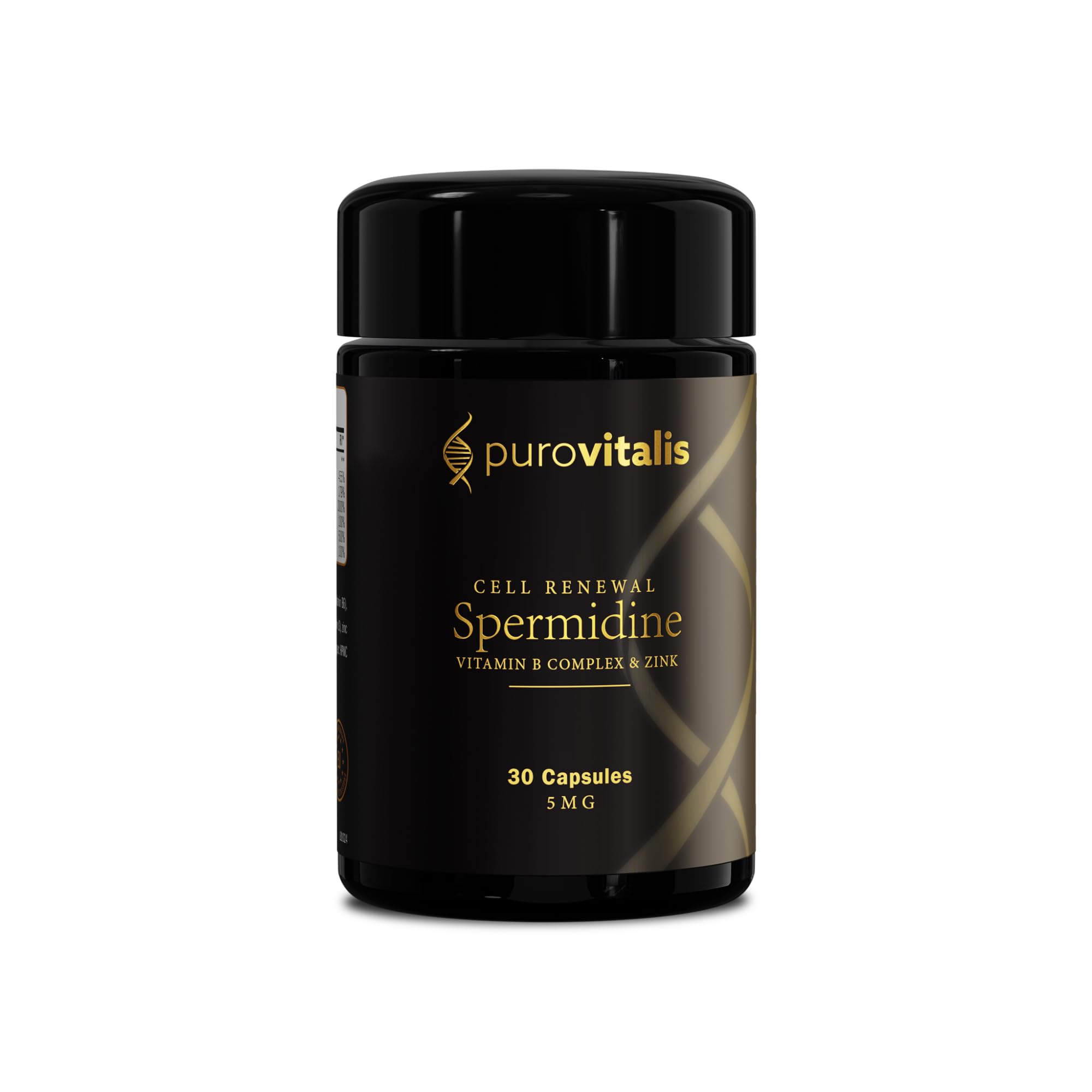 PUROVITALIS Espermidina Liposomal 5mg, Zinc, Vitamina D3 & B12, 30 Cáps.