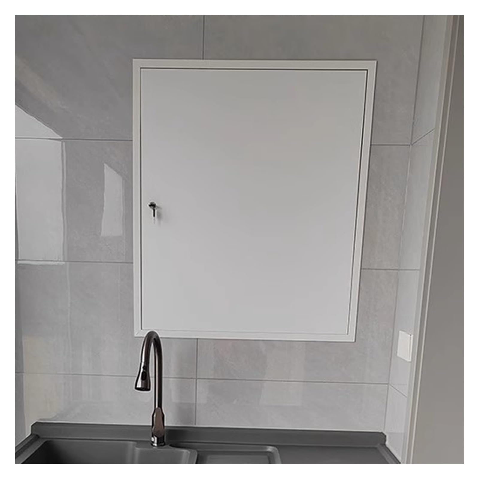 OIFAODAO Stainless steel access door， Aluminum Alloy Attic Access Door Ceiling for Home, Offices, Shops, Factories and Hotels(12x34inch/30x75cm)
