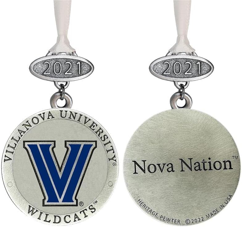 Heritage Pewter Class of 2026 Ornament | Hand-Sculpted Christmas Tree Ornament | Intricately Crafted Metal Pewter Alma Mater Inlay