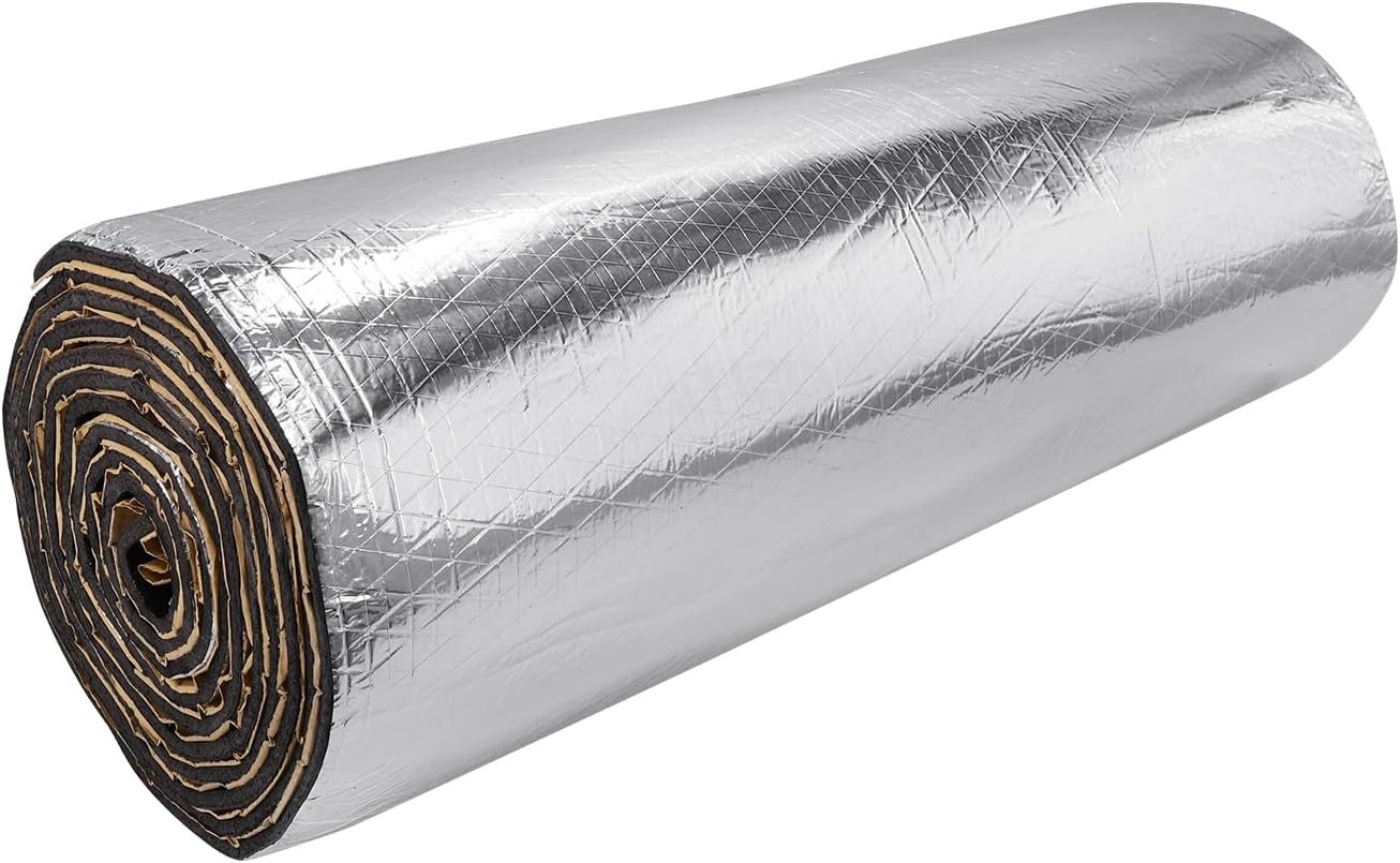 Thermal Sound Deadening 3/8" Automotive Heat Shield Insulation Mat-Car Engine Bays,Firewall Noise Reduce Stronger Adhesive with Roller,Tapes (180"x39")