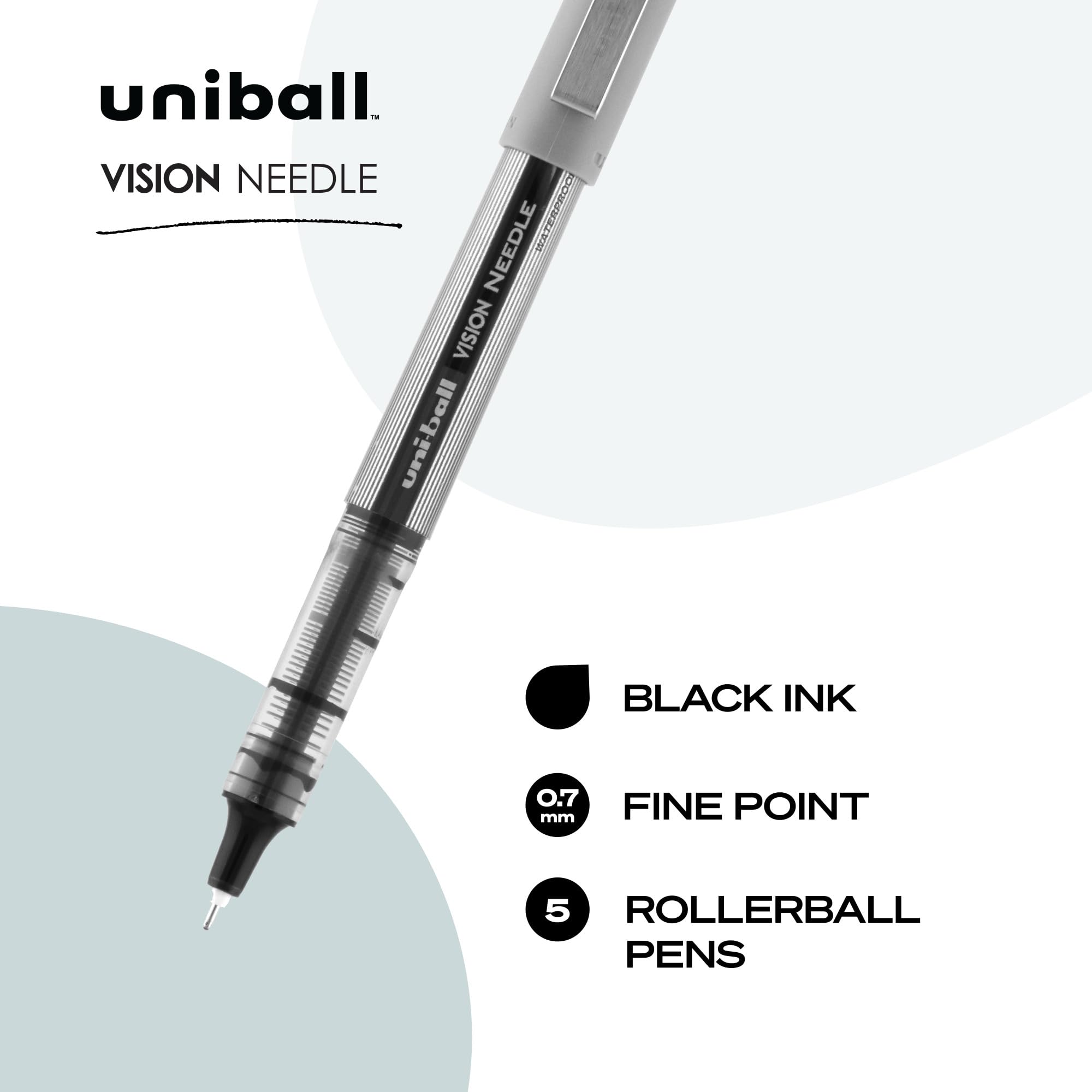 Uni-Ball Vision Needle Schwarz 5Stück(e)