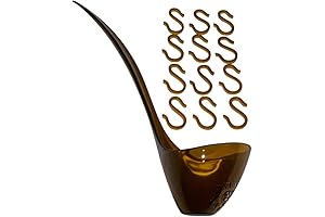 Amber Plastic Punch Bowl Ladle & 12 Matching Punch Cup Hooks