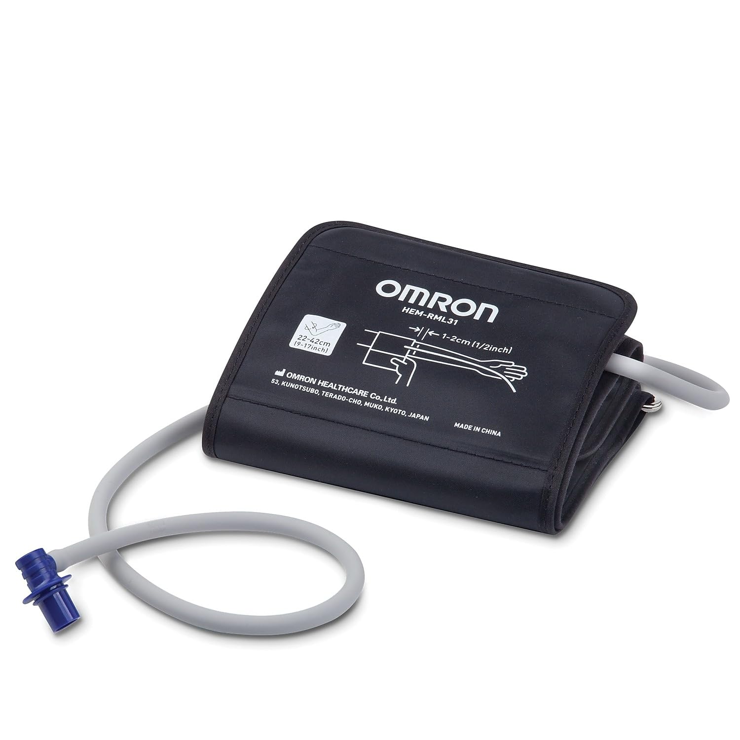 Omron Wide Range Blood Pressure Monitor D-Cuff, 9" to 17" (HEM-RML31-B)