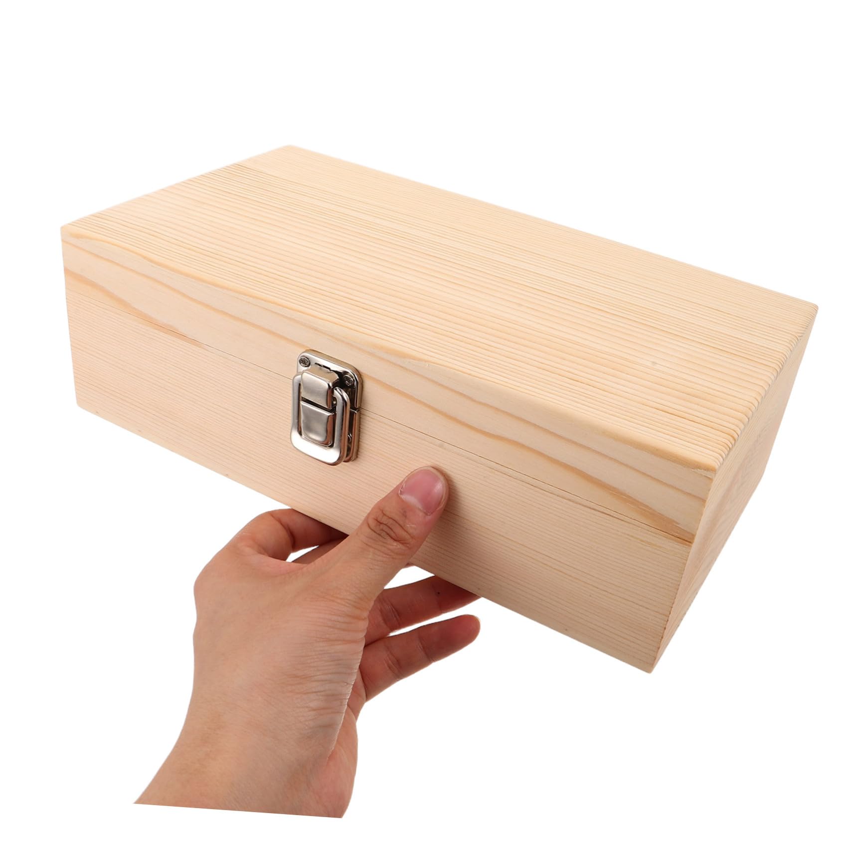 NUOBESTY Organizzatore per Batterie Aa in Legno con 55 Scomparti Protettivi e Rivestimento in Spugna per Protezione Sicura, Custodia Compatta per Viaggi e Uso Generale