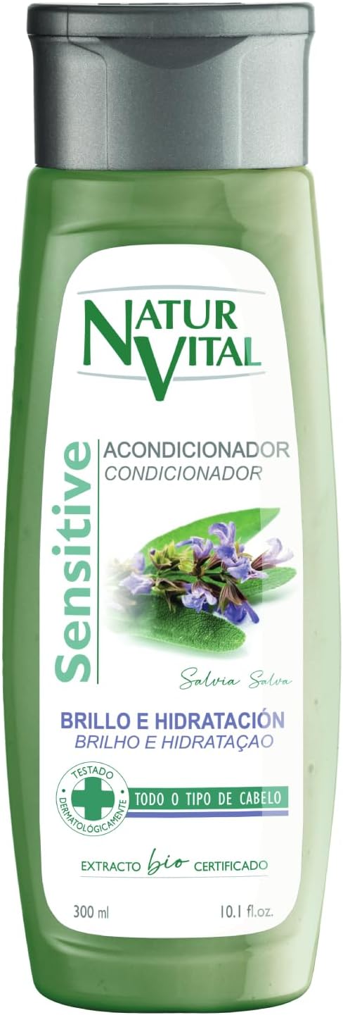 Unisex Natural Sensitive Scalp, Hypoallergenic Hair Conditioner with Sage Extract to Add Shine & Moisture, Cruelty-Free & Paraben-Free