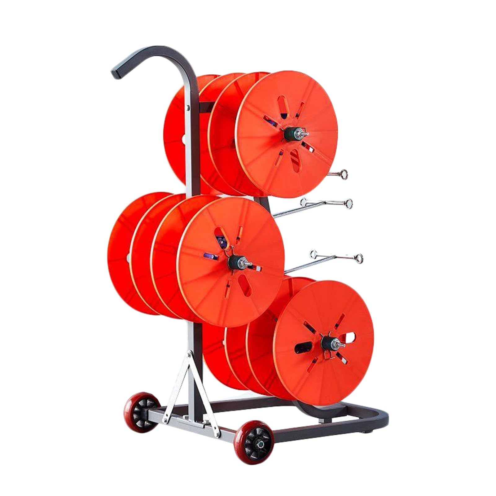 Cable Pay-off Rack With 6 Reels - Reels For Construction Sites, Multi-Wire Home Installations