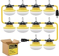 Vista 1 de Nuevas Luces de Cadena de Construcción LED de 100 Pies de Grado Industrial, Mejores para Sitios de Construcción, Renovación, Pasillos, Patio, Mina