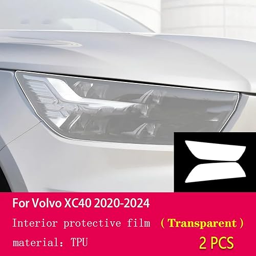 Miniatura 2 de JCAKES Car Exterior PPF Protective Film Headlamp Scratch Protection TPU Transparent Film Smoked Black refitfor Volvo XC40 2020-2024