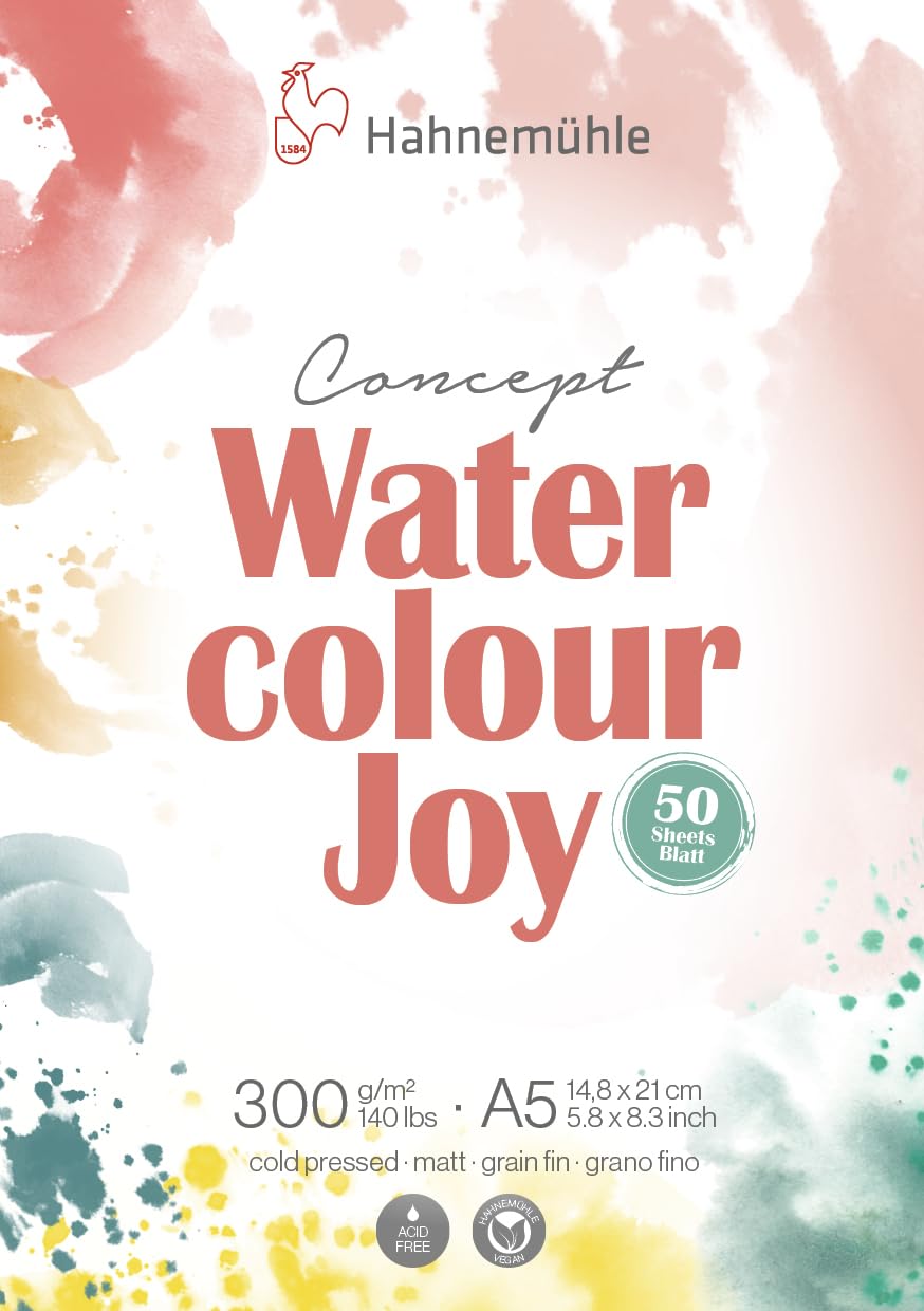 Hahnemühle Concept - Watercolour Joy Matte Watercolour Pad with 50 Sheets, 300 g/m² (A5)