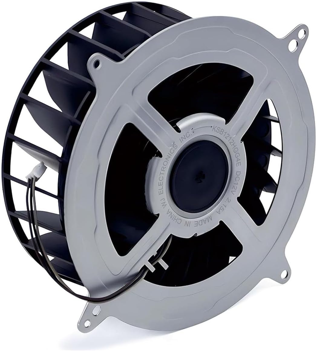 PS5 Internal Cooling Fan Internal CPU Cooling Fan Replacement for PlayStation 5 PS5 23 Blades Fan12V 2.15A Silence Cooler(with 6CM Cable & T8 Screwdriver)