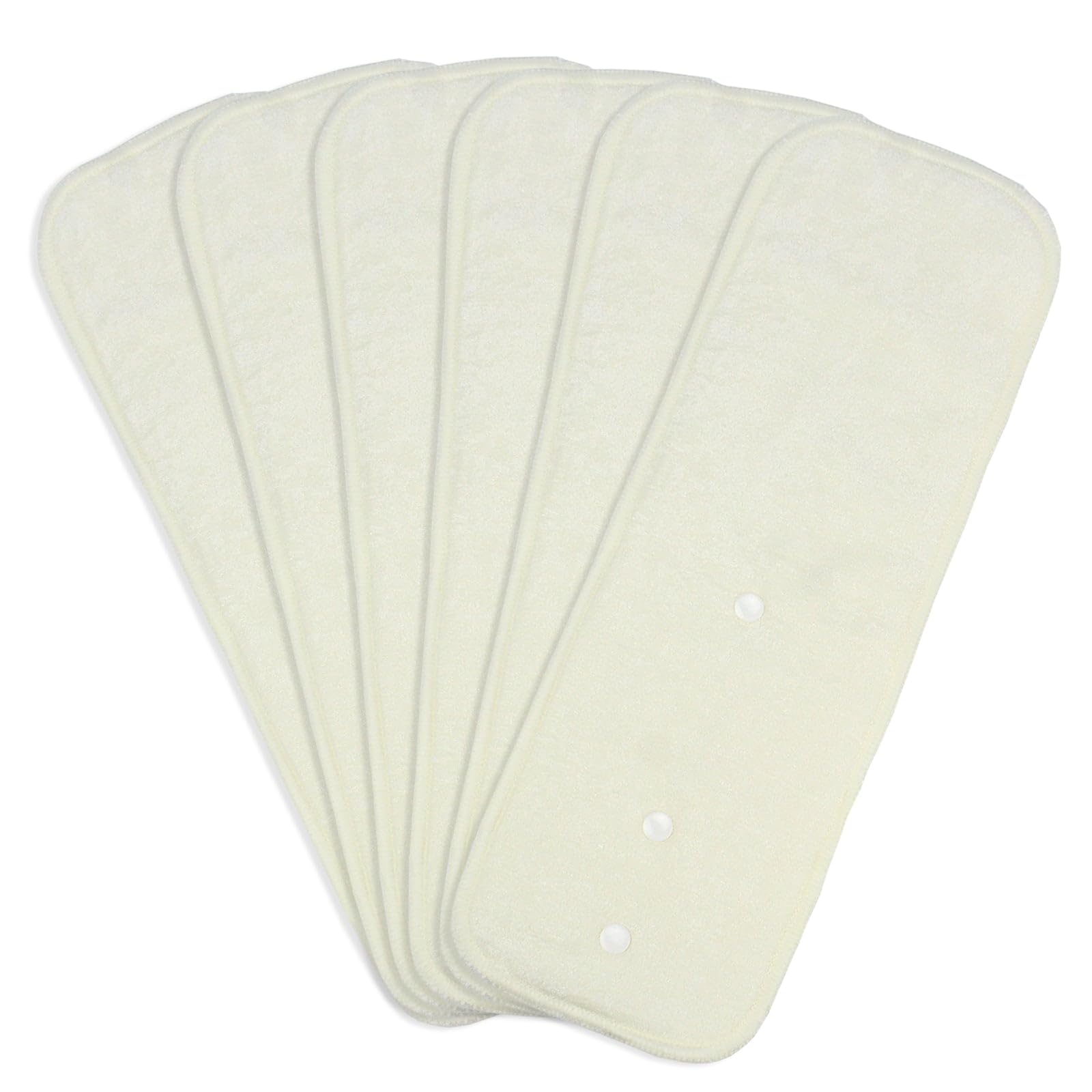Mama Koala 4-Layer Natural and Microfiber Cloth Diaper Inserts, Adjustable and Reusable for Any Baby Cloth Diaper(6 Pack)