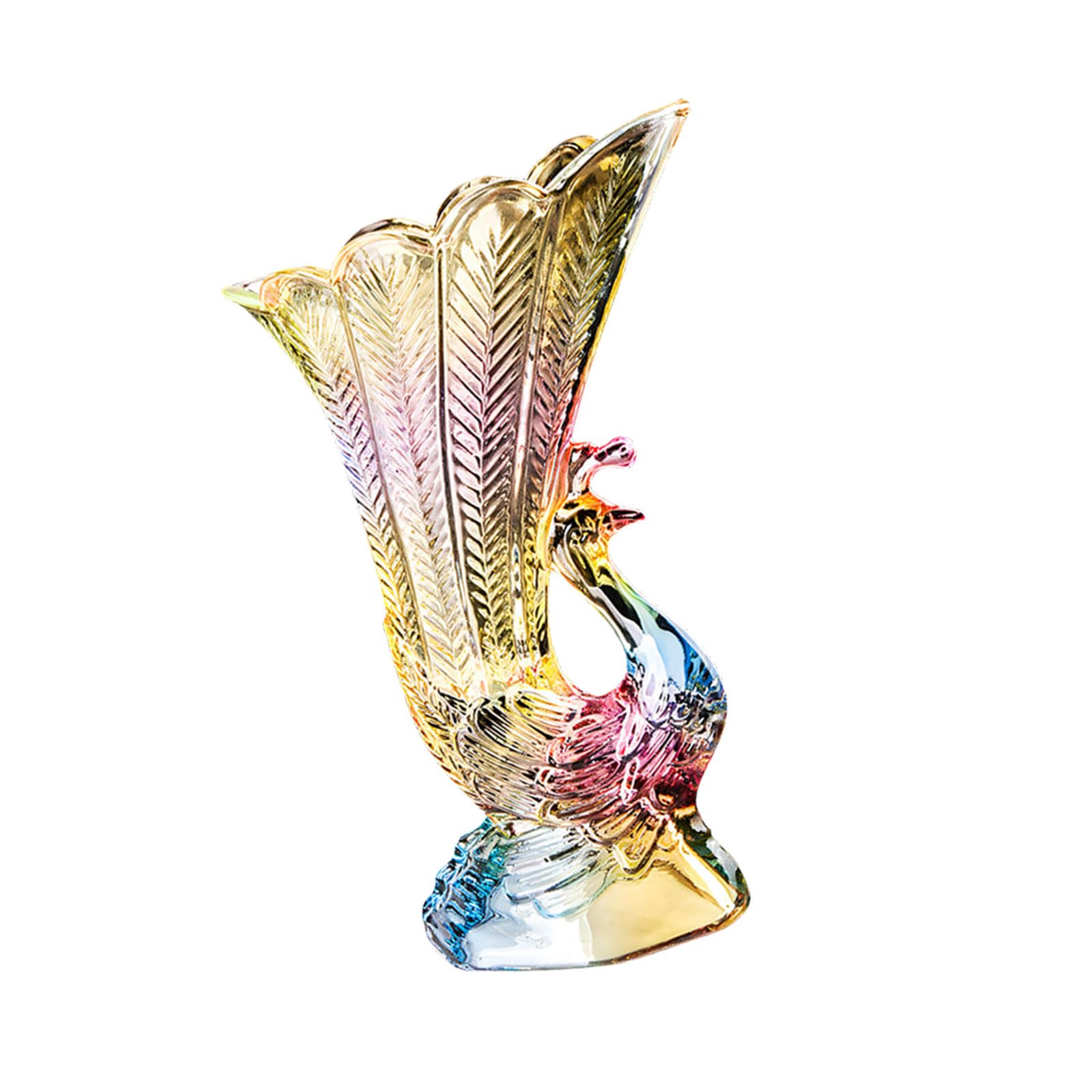 ZEPFJHE Hand Blown Glass Flower Vases, Unique Moderns Decorative Vase for Home Living Room, Offices, Table Centerpieces Hand Blown