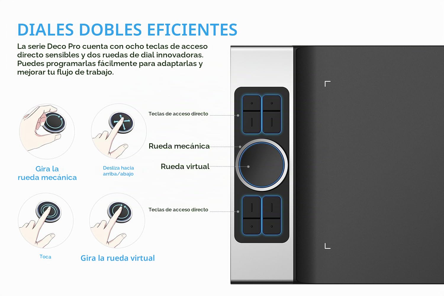 XP-PEN Deco Pro MW Tableta Gráfica Dibujo Digital Inalámbrica con Bluetooth o 2.4G, 11x6 Pulgadas, Tableta Digitalizadora Compatible con iPhone, Android, Windows y Mac para Dibujar