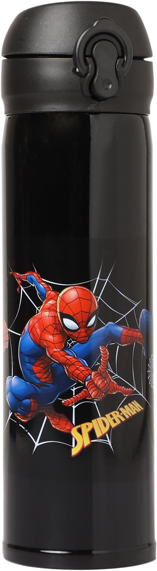 SAMVARDHAN Stainless Steel Cartoon Printed Round Shape Sipper Bottle Flask Steel Insulated Bottle for Kids Boys Girls (Pack of 1, Random Color)