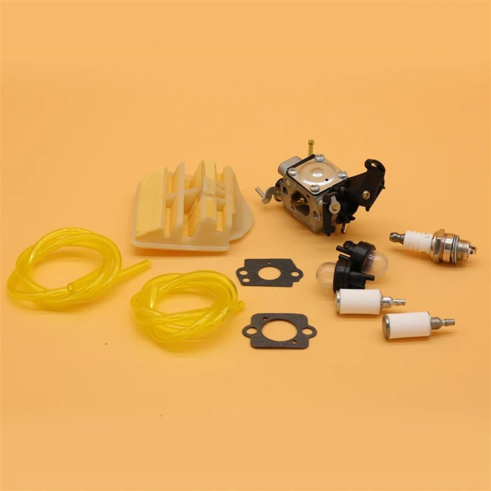 Kit de filtro aire y combustible for carburador, for Husqvarna, 445, 450, 445E, JONSERED, CS2245S 506450401, Zama, C1M-EL37B Piezas motosierra CARB Elemento de filtro de aire para cortacésped