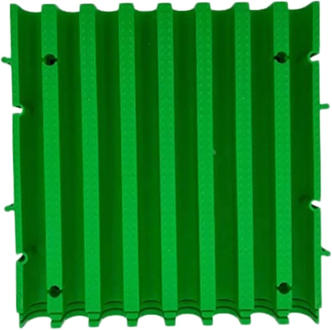 Interlocking Garage Floor Mats with Drainage, Non-Slip & Shock-Absorbing PP Flooring, 11023 lbs Capacity, Indoor/Outdoor Use, Green, Set of 4