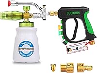 DUSICHIN DUS2703 Pressure Washer Foam Cannon Gun Kit with Dual Shift Valve, 5 Nozzles, 1/4" Quick Connect - 3000 PSI Car Wash Accessory