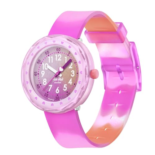Flik Flak Girl Kids Watch Casual Pink Polymer Quartz Waterproof FUZE in Pink
