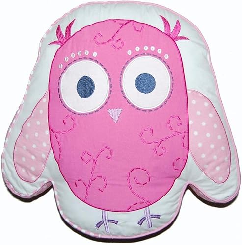 Miniatura 7 de Cozy Line Home Fashions Queen - Juego de edredón reversible de 7 piezas con bonito bordado de búho rosa, azul y verde, 100% algodón, colcha (1