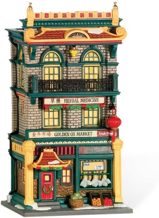 Department 56 Christmas in the City The Golden Ox Market Lit Building
