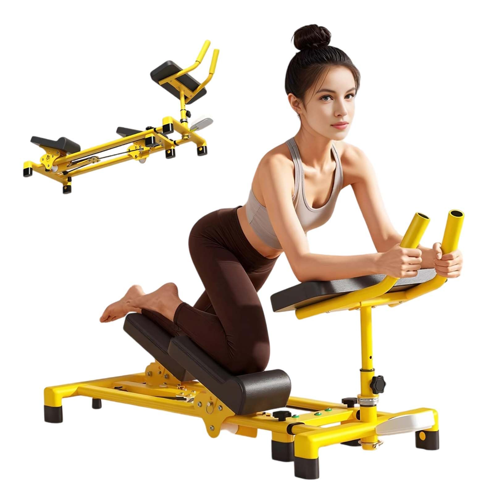 Generisch Taillentrainer für Bauchmuskeltraining mit digitalem Timer, verstellbare Trainingsmaschine für Heimfitness, ideal zur Taillenstraffung und Rücken- & Beindehnung