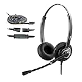 MKJ Telephone Headset with Microphone Noise Canceling Corded RJ9 Dual Ear Cisco Headset for Cisco Landline Phone CP-7821 CP-7841 7931G 7940 7942G 7945G 7960 7962G 7965G 7970 8841 8865 8961 9951