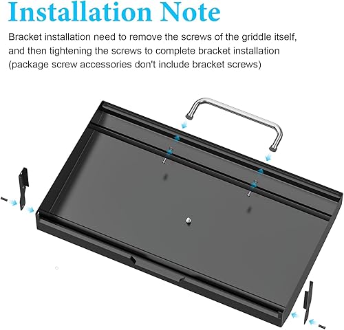 Miniatura 4 de Outspark Tapa con bisagras para parrilla Blackstone de 28 pulgadas, cubierta dura mejorada para Blackstone de 28 pulgadas, accesorios para parrilla
