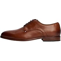 Tommy Hilfiger Uomo Scarpa Derby Thunit in Pelle, Nero (Black), 44