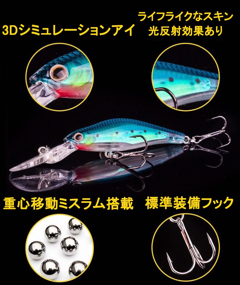 シーバス　リップレスミノー7個セット imgrc0083188310.jpg