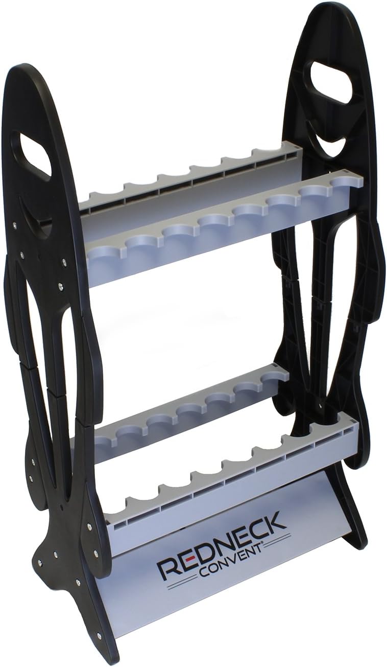 Redneck Convent Fishing Pole Vertical Floor Display Rack, 32in x 17.5in x 8in – Standing Storage Organizer for 16 Rods and Reels : Sports & Outdoors