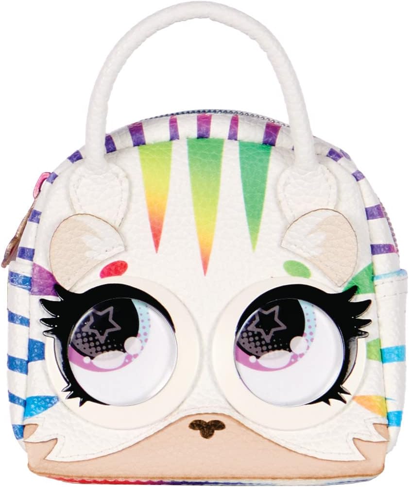 Purse Pets Micros, Roarin’ Rainbow Tiger Stylish Small Purse with Eye Roll Feature, Kids’ Toys for Girls Aged 5 and above