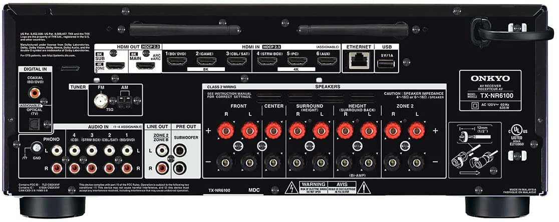 Onkyo TX-NR6100 Récepteur réseau AV 7,2 canaux