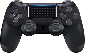 Wireless Controller for PS-4,Compatible with P-S4/Pro/Slim/PC Bluetooth Controller,Dual Vibration,Touch Panel, 3.5mm Audio Jack,Six-Axis Joystick(Black)