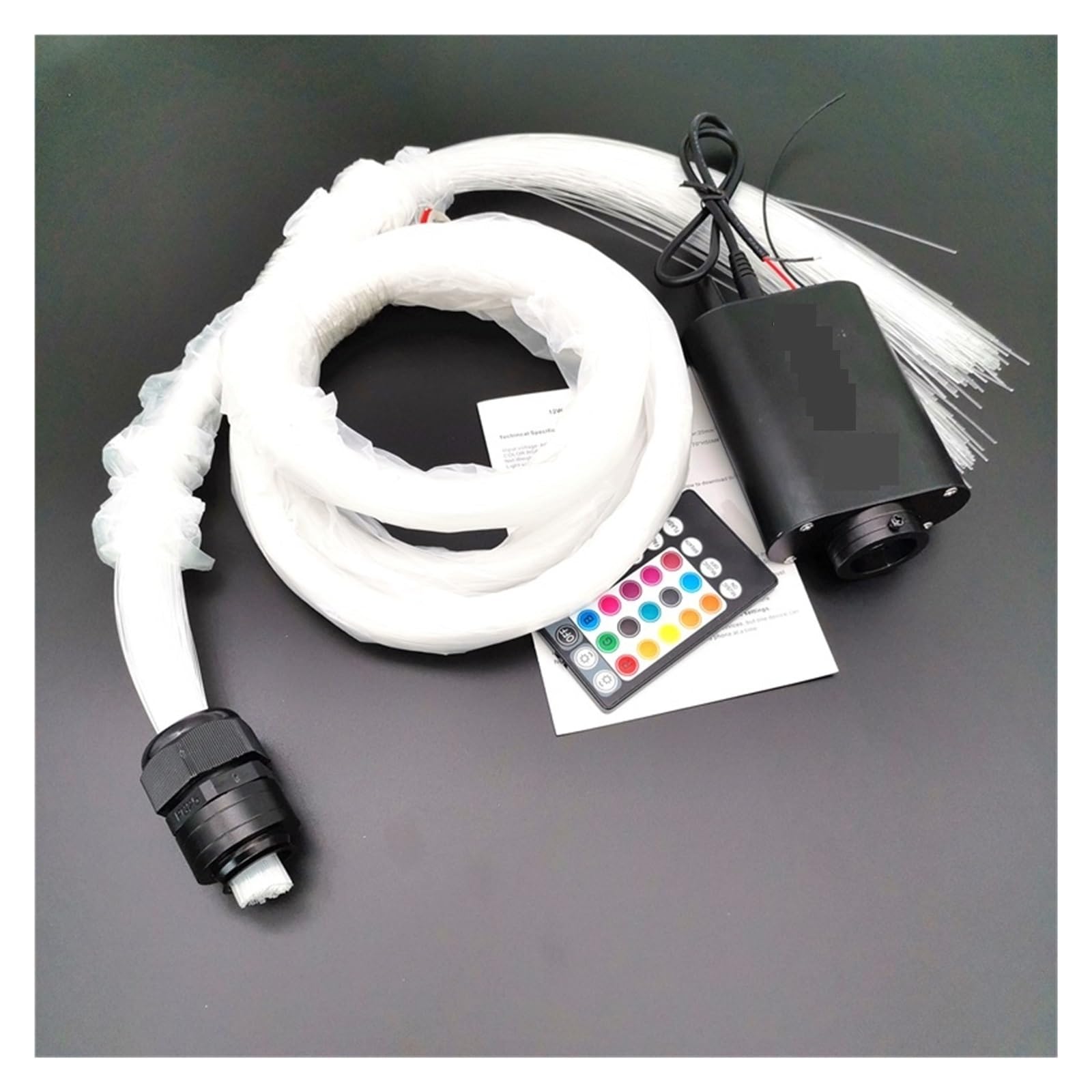 Tira De La Fibra Óptica Del Equipo 300x De La Luz De Techo De La Estrella Del Coche De 12V RGBW LED