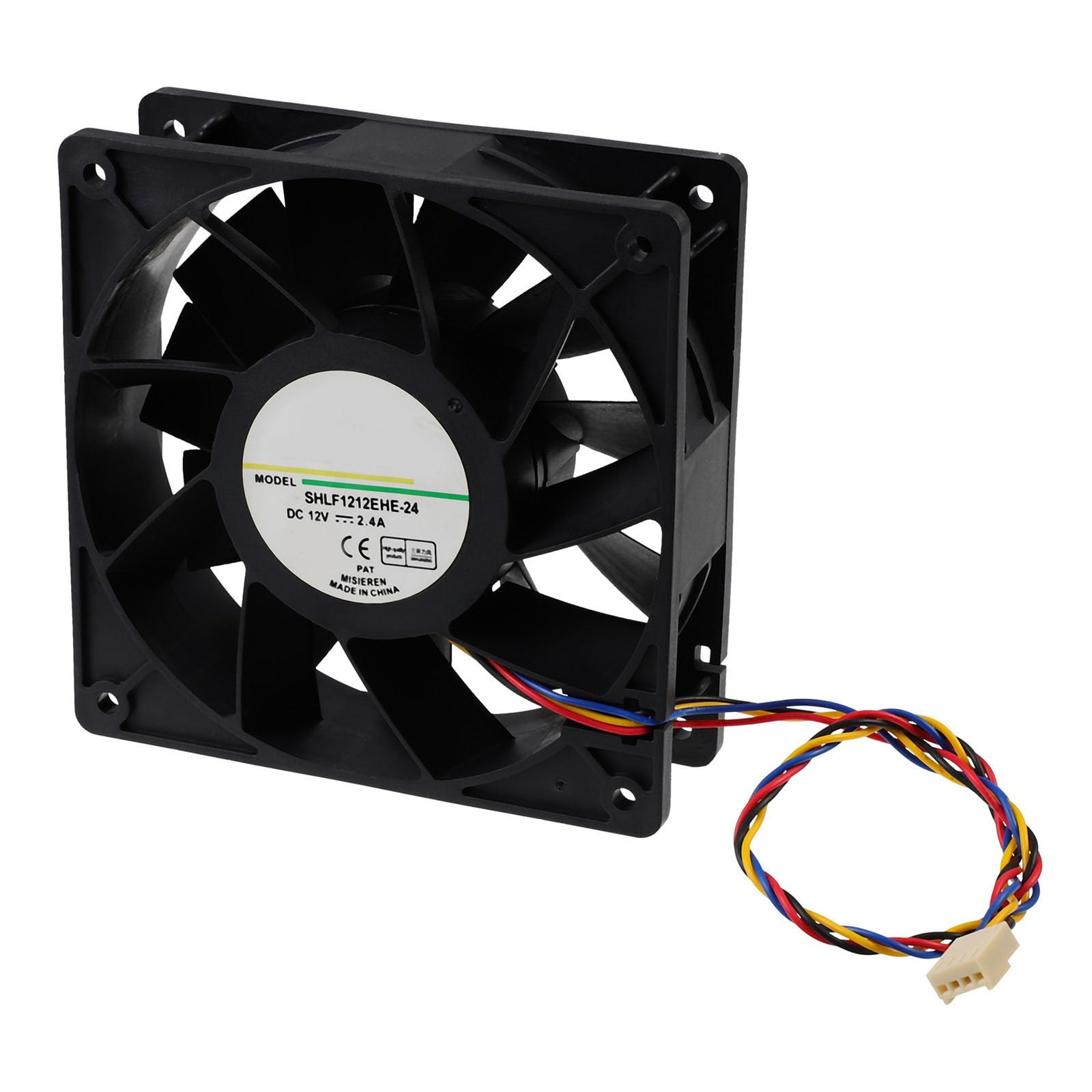 Ventilador de chasis 12cm con 11 aspas y conector PWM de 4 pines para PC de torre 8