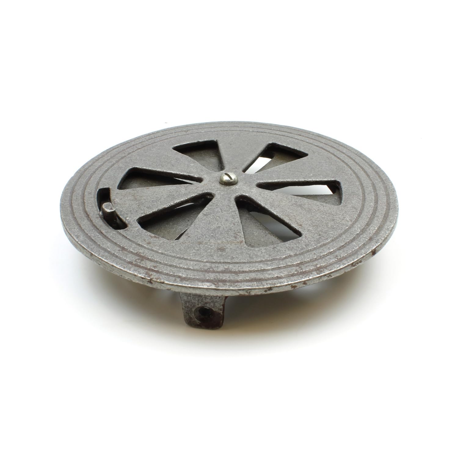 Oakcrafts - Griglia di ventilazione rotonda scorrevole regolabile in ghisa anticata - 150 mm