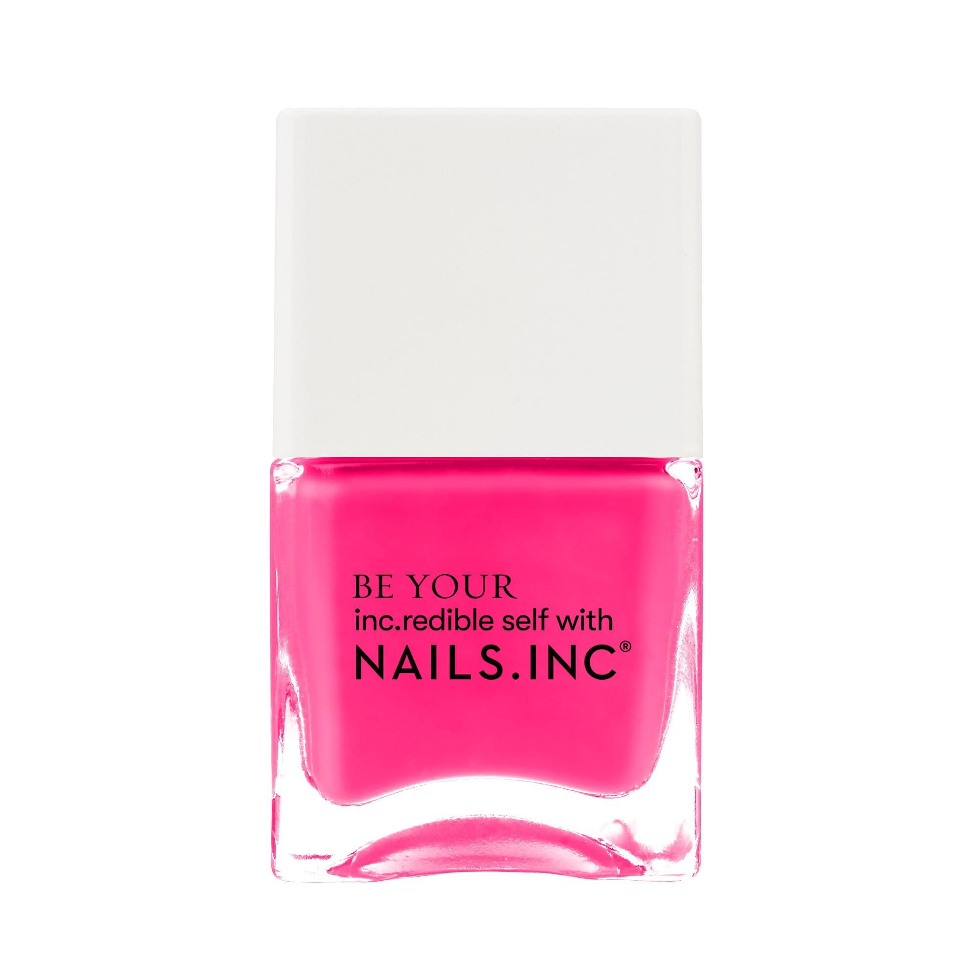 Nails Inc Be Your Inc.redible Self, Sun Street Passage, Pink, Neon, No Chip, Long Lasting, Quick Dry, Air Dry, Professional Manicures & Pedicures, Fingernails & Toenails, Vegan Nail Polish, 14 ML