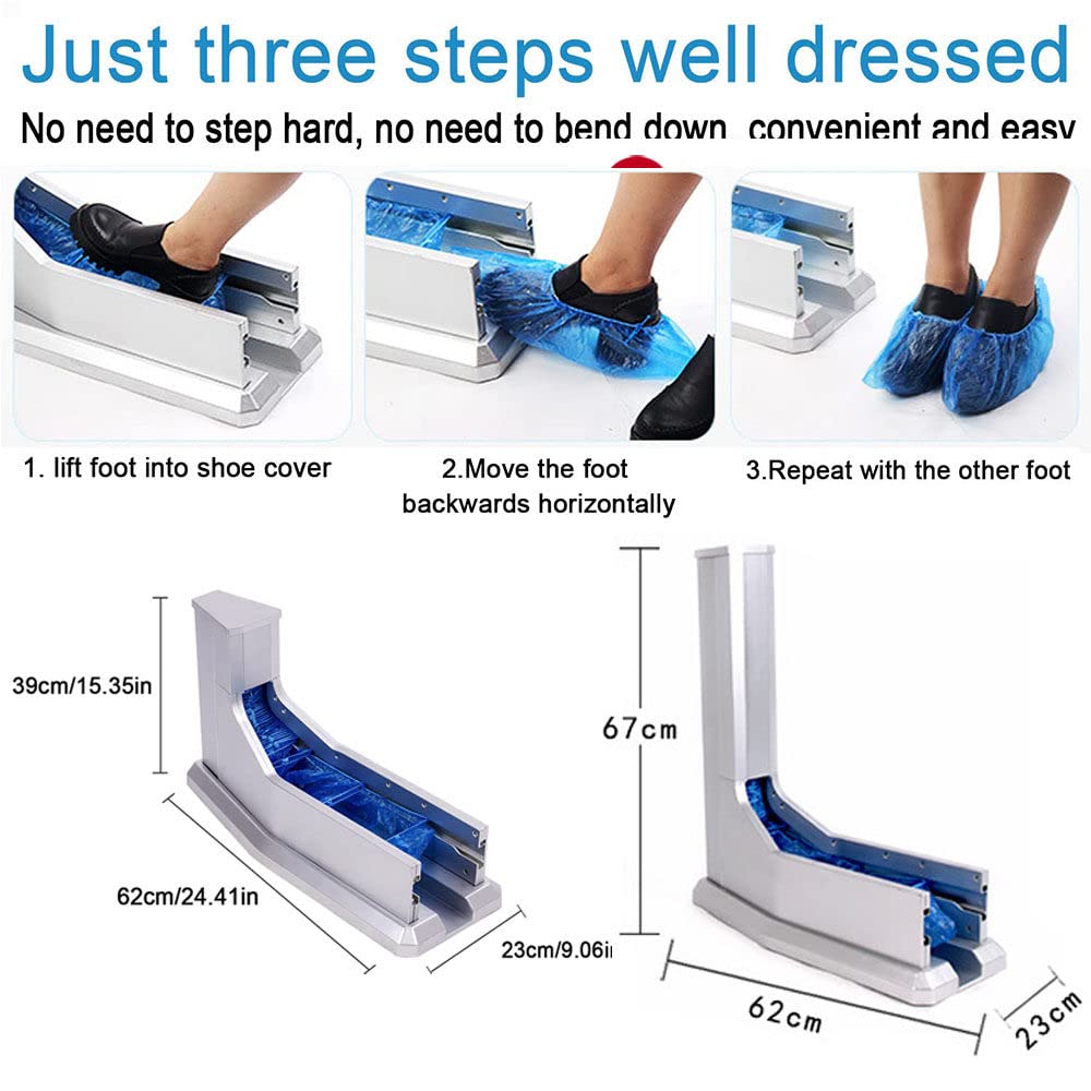 Dispensador automático cubrezapatos, Máquina para Cubrir Zapatos Inteligente con Cubre pies Desechables para Laboratorio fábrica, con 200 Piezas de Cubiertas,capacity100pcs