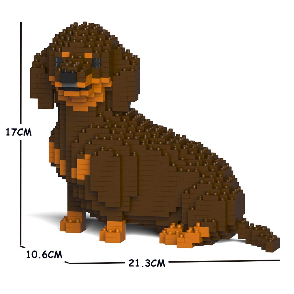 JEKCA Dachshund 05S-M02 | Bloques de construcción de plástico para perros | A partir de 14 años | Construye tu arte de ladrillo de forma robusta sin pegamento
