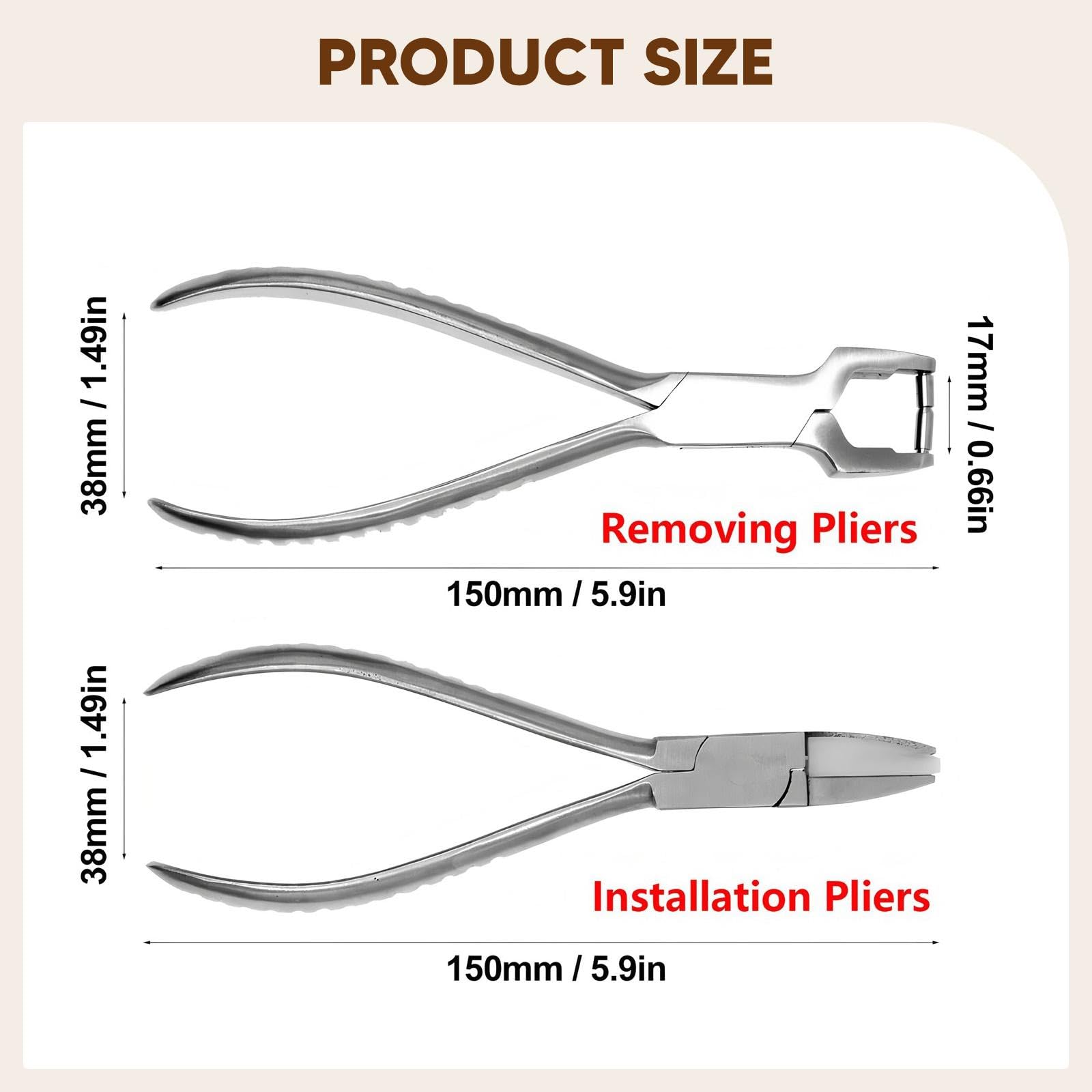 Generic 2 Pezzi Pinza Riparazione Sax Pinza Rimozione Molla Strumento Legno Manico Antiscivolo Acciaio per Sassofono Flauto Oboe Adatta per Tecnici Laboratori, 2 Pezzi