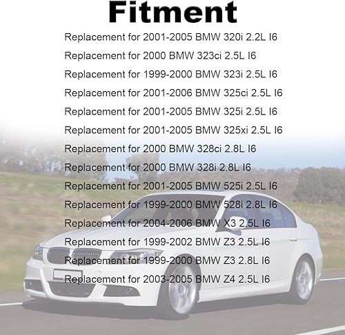 Miniatura 2 de JDMON Inyectores de combustible de repuesto para BMW 320i 323i 325ci 325i 325xi 525i 528i X3 Z3 Z4 2.2L 2.5L 2.8L I6 1427240 1439800 FJ663 852-12172